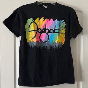 Vintage Black Tee with Colorful Graphic